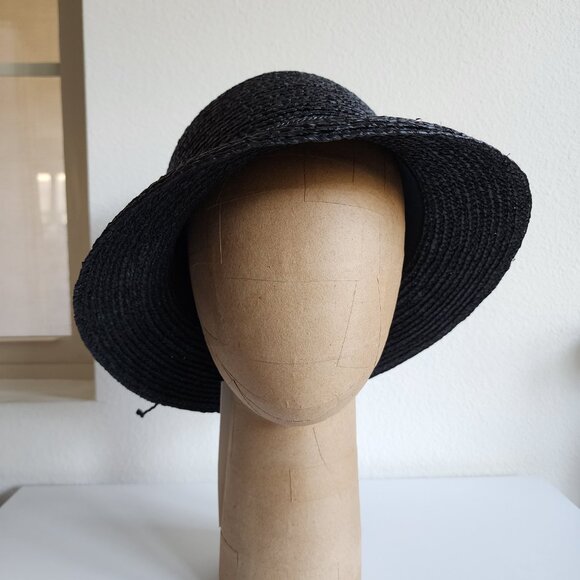 NWT Helen Kaminski Valence 6 Raffia Hat - Charcoal 🖤 - Picture 2 of 15